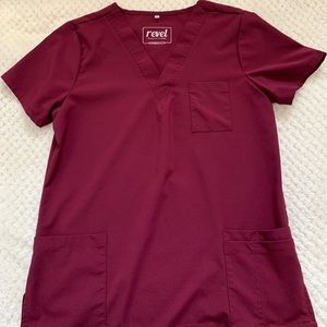 Dark red scrub top - revel